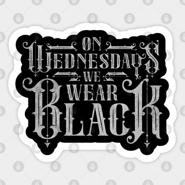 On Wednesdays We Wear Black Wednesday Sticker by Tingsy